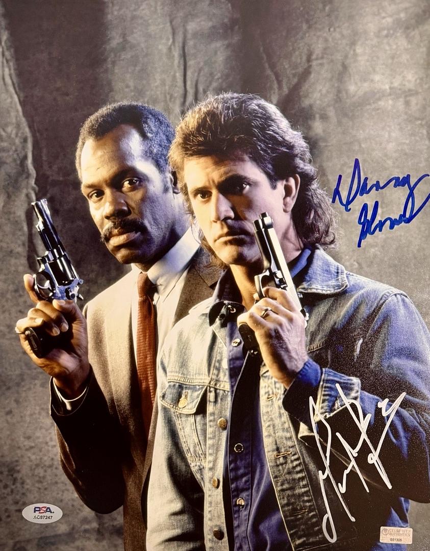 Danny Glover & Mel Gibson Signed 11x14 Photo (Lethal Weapon) - PSA / Celebrity Authentics #01