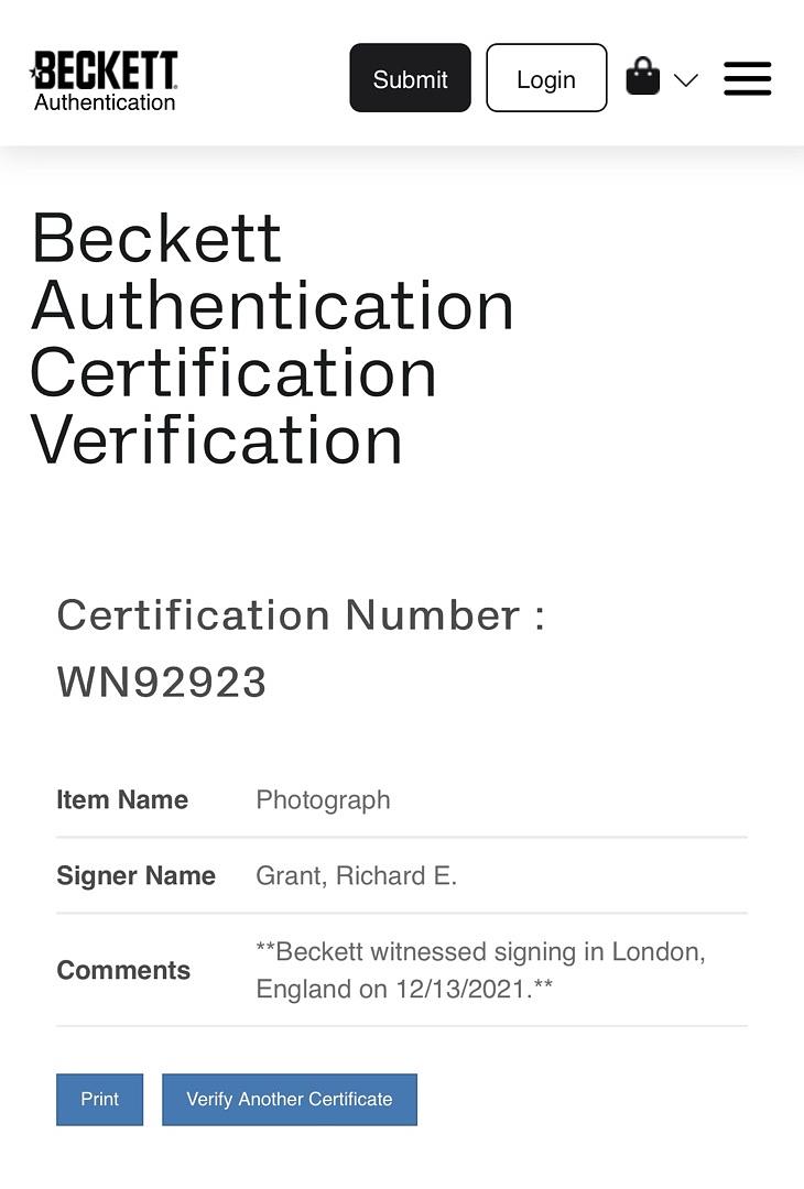 Richard Grant Signed 8x10 Photo (Loki) - Beckett COA