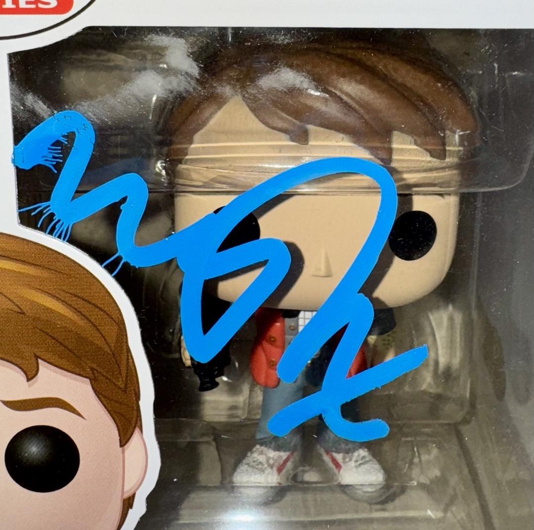 Michael J Fox Signed Funko Pop #961 Marty McFly Back To The Future - Beckett COA #2