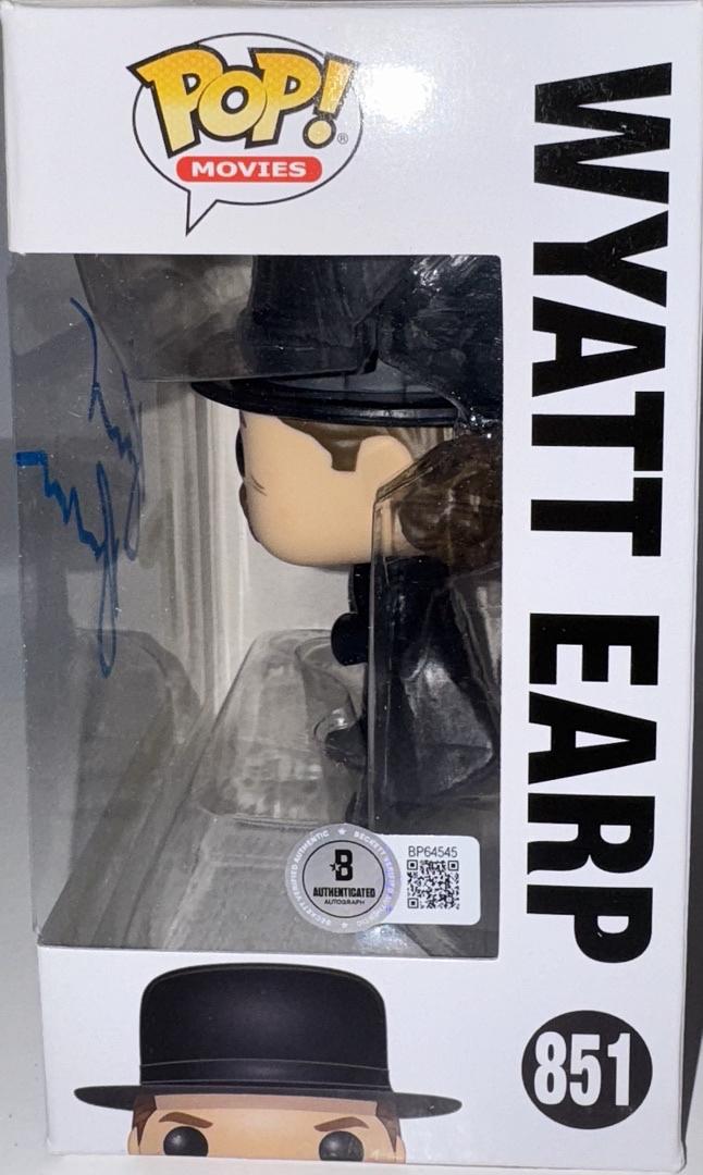 Kurt Russell Signed Funko Pop #851 Wyatt Earp Tombstone (Blue Ink) - Beckett COA #2