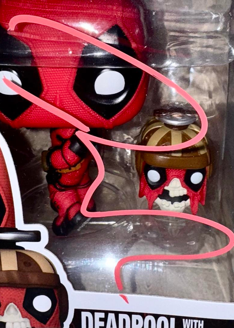 Ryan Reynolds Signed Funko Pop #1400 Deadpool & Wolverine (Red Ink) - Beckett COA
