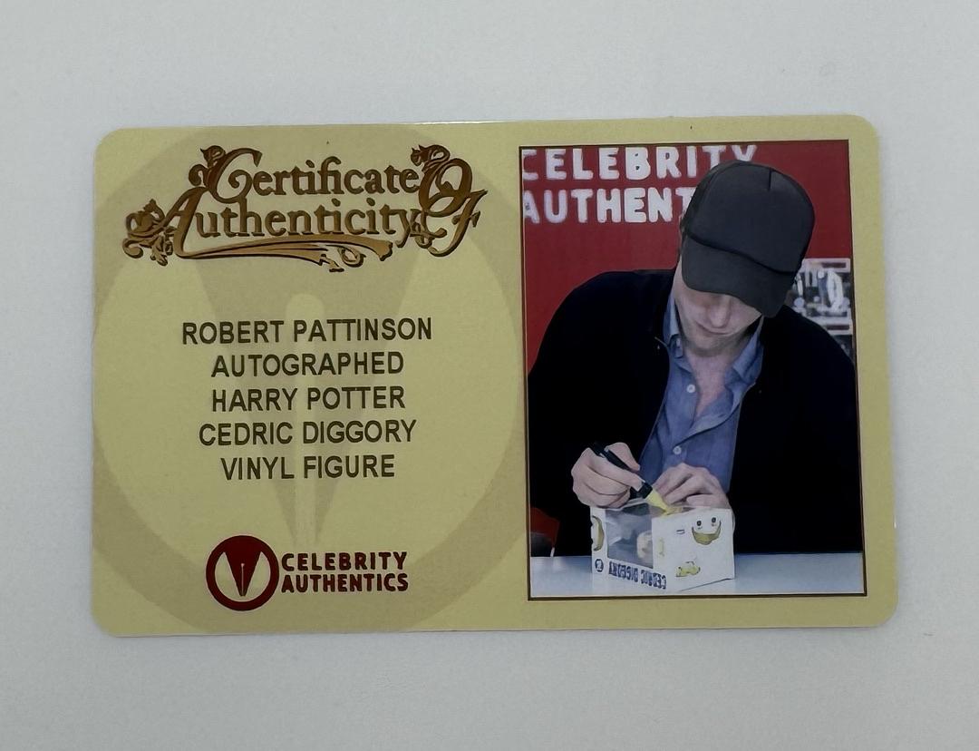 Robert Pattinson Signed Funko Pop #90 Cedric Diggory (Harry Potter) *RARE* - Celebrity Authentics 02