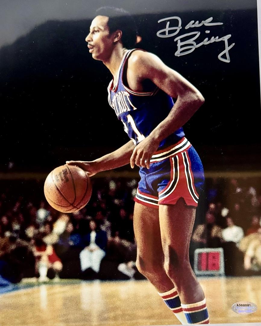 Dave Bing Signed 8x10 Photo Detroit Pistons - Schwartz COA