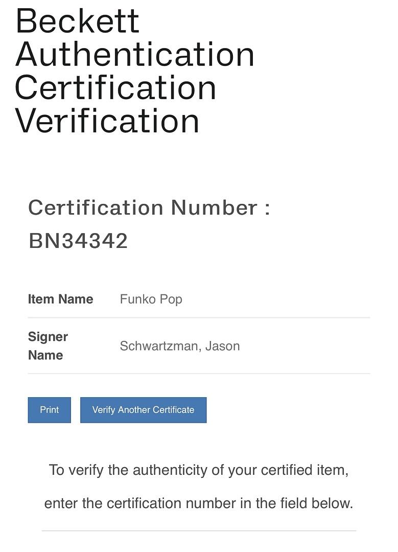 Jason Schwartzman Signed Funko Pop #1226 "The Spot" (Spider-Man) - Beckett COA #01