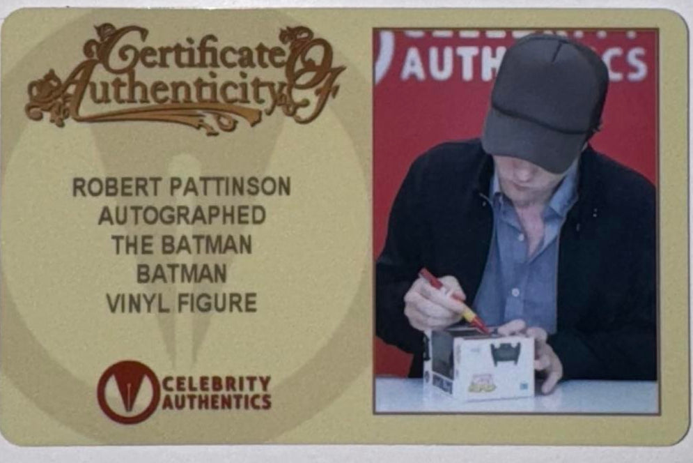 Robert Pattinson Signed Funko Pop #1187 The Batman - Celebrity Authentics