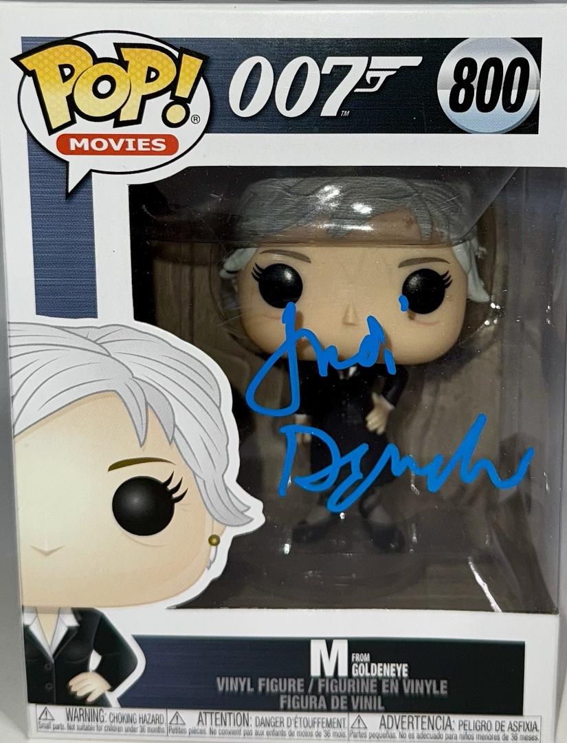 Judi Dench Signed Funko Pop #800 "M" (James Bond 007 Goldeneye) - Beckett COA #01