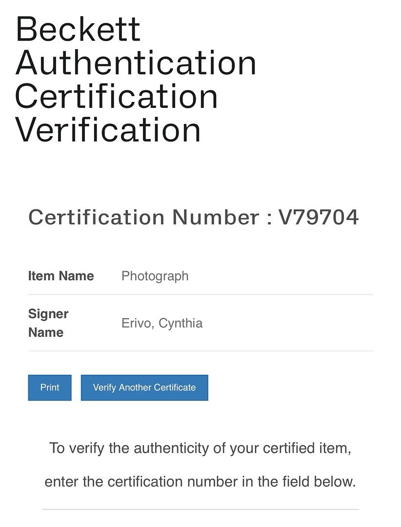 Cynthia Erivo Signed 8x10 Photo (Wicked) - Beckett COA