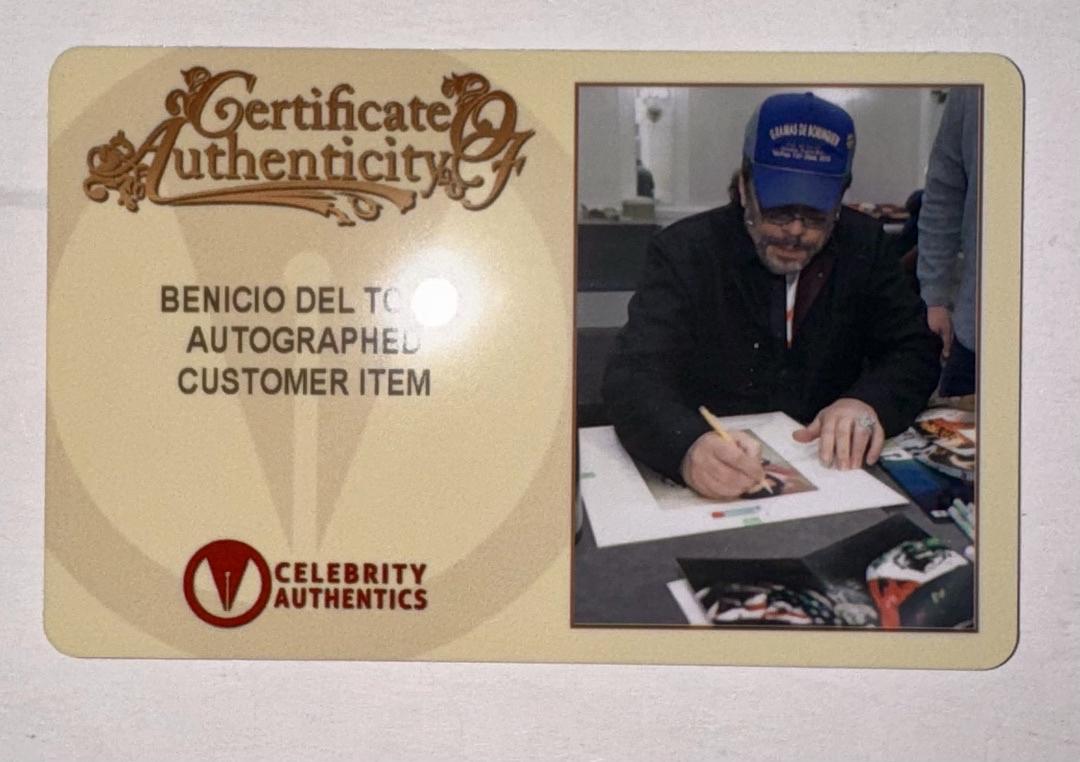 Benicio Del Toro Signed Funko Pop #1153 (The Wolf Man) - Celebrity Authentics