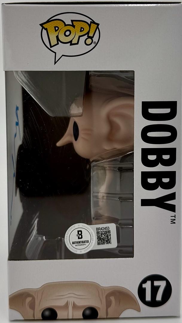 Toby Jones Signed Funko Pop #17 Dobby (Harry Potter) - Beckett COA #01