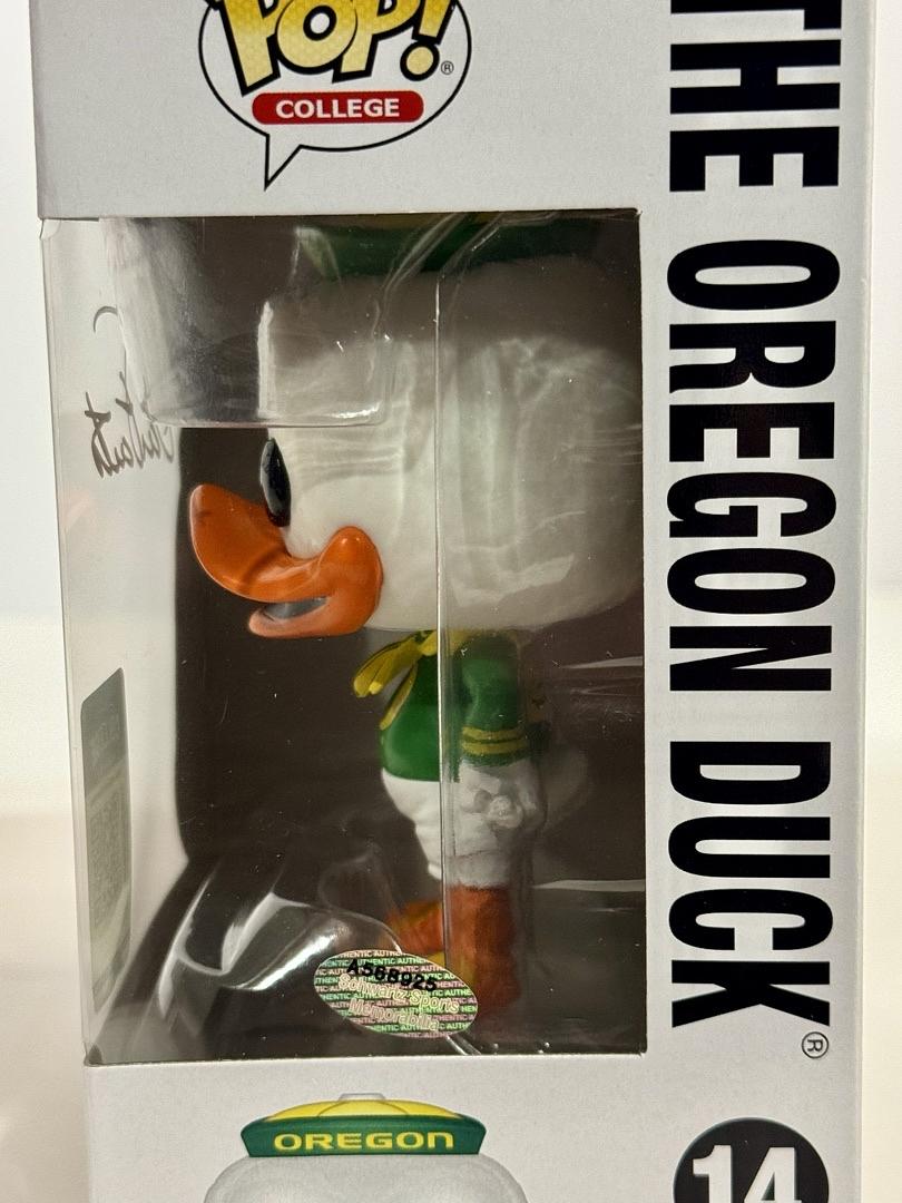 Dan Fouts Signed Funk Pop #14 "The Oregon Duck" (White Ink) - Schwartz COA