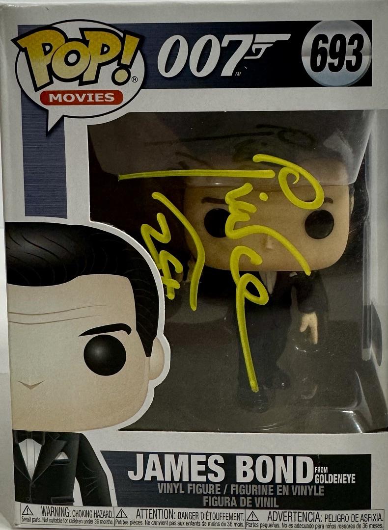Pierce Brosnan Signed Funko Pop #693 "James Bond" (007) - SWAU COA #01