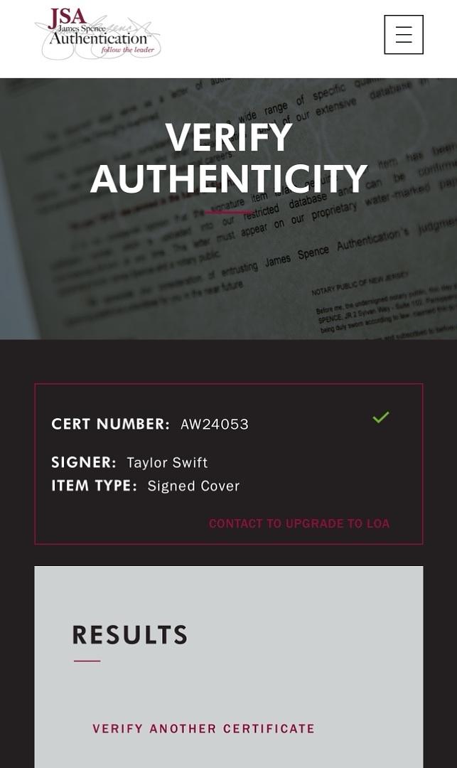 Taylor Swift Signed Pink Guitar - JSA COA #05