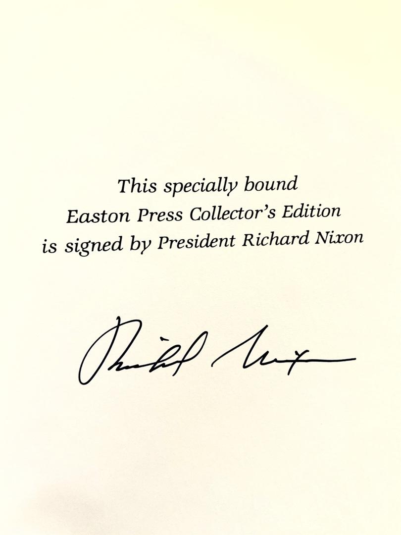 Richard Nixon Autographed Memoirs Volume I &II - Easton Press