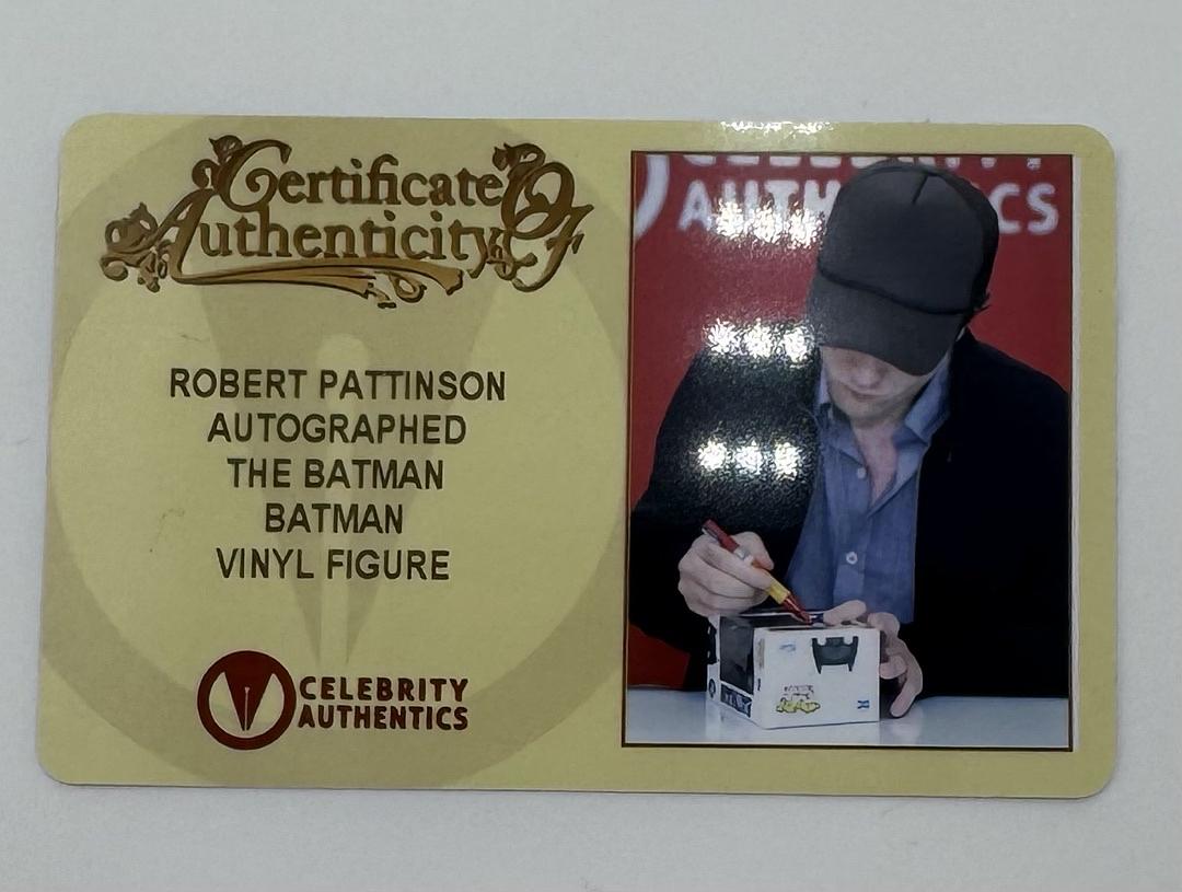 Robert Pattinson Signed Funko Pop #1187 (Batman) - Celebrity Authentics