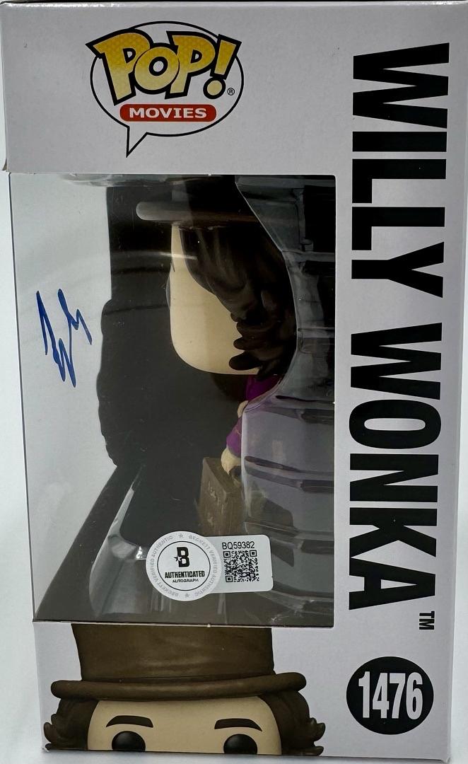 Timothy Chalamet Signed Funko Pop #1476 (Willy Wonka) - Beckett COA