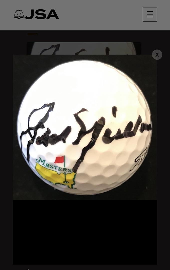 Jack Nicklaus Signed Masters Golf Ball - JSA COA