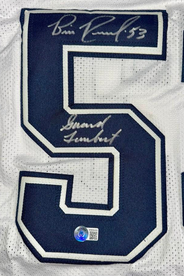 Bill Romanowski Longest Yard Signed Custom Jersey w/ "Guard Lambert" Inscription - Beckett COA