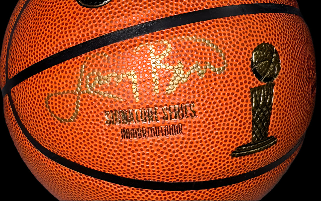 Larry Bird Signed NBA Replica Wilson NBA Championship Basketball - Beckett COA