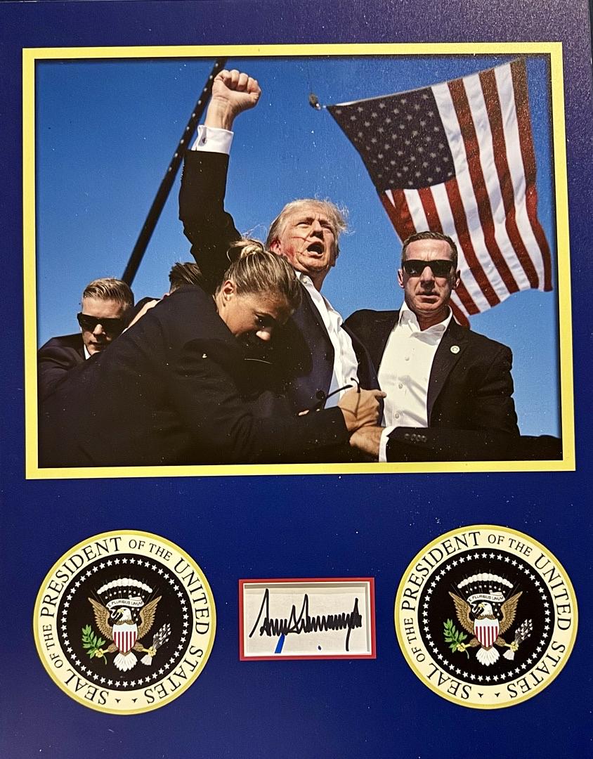 Donald Trump Signed & Matted Bookplate Cut Signature - Koschal COA #07