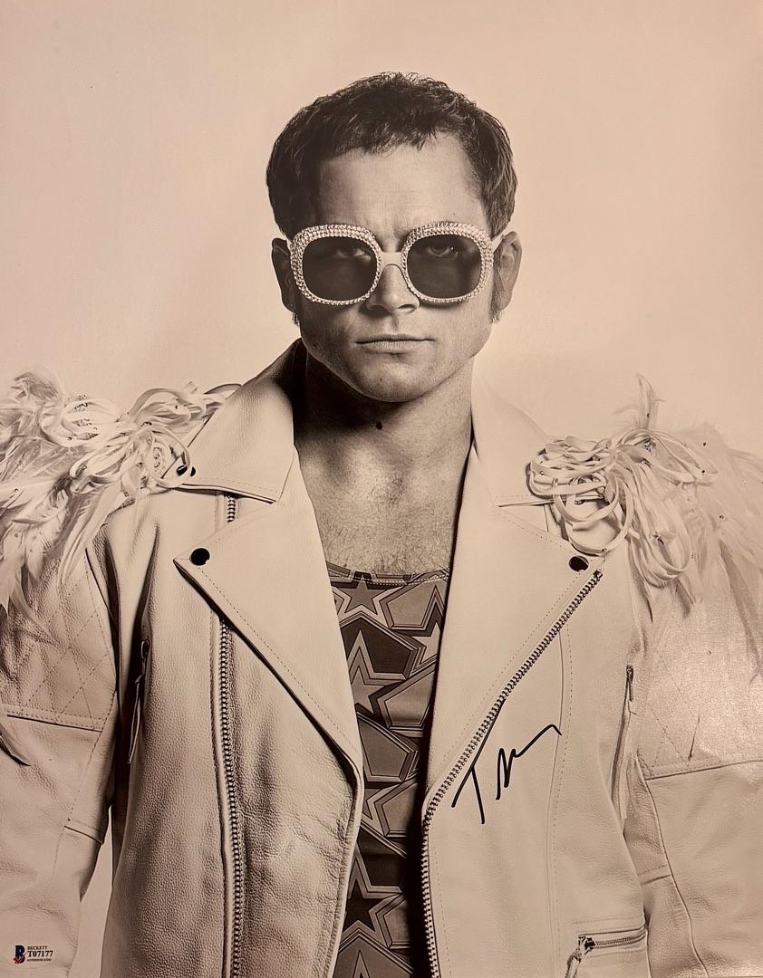 Taron Egerton Signed 16x20 Photo (Elton John) - SWAU