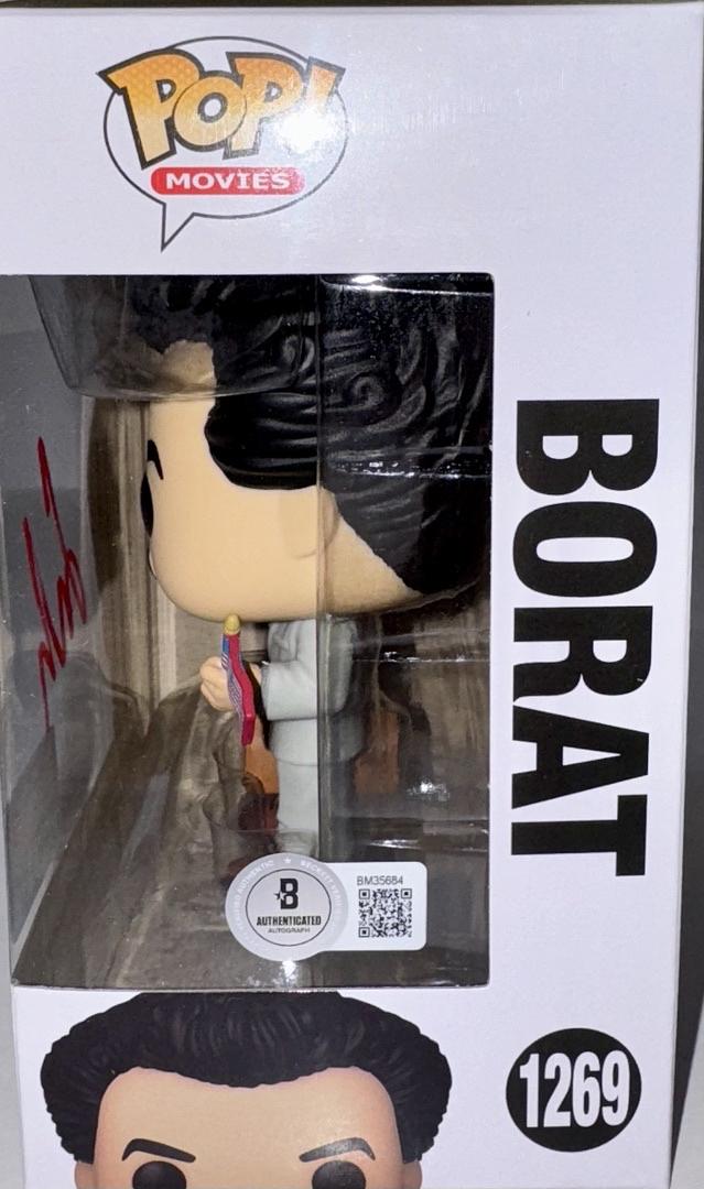 Sacha Baron Cohen Signed LIMITED EDITION Funko Pop #1269 Borat - Beckett COA
