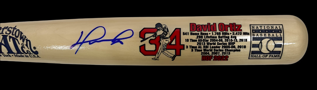 David Ortiz Autographed Cooperstown Bat Company Limited Edition Baseball Bat w/ Authentic Ink COA
