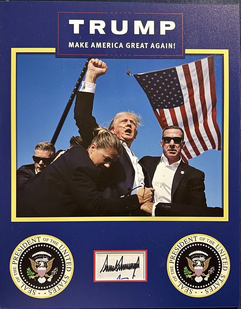 Donald Trump Signed & Matted Bookplate Cut Signature - Koschal COA #03