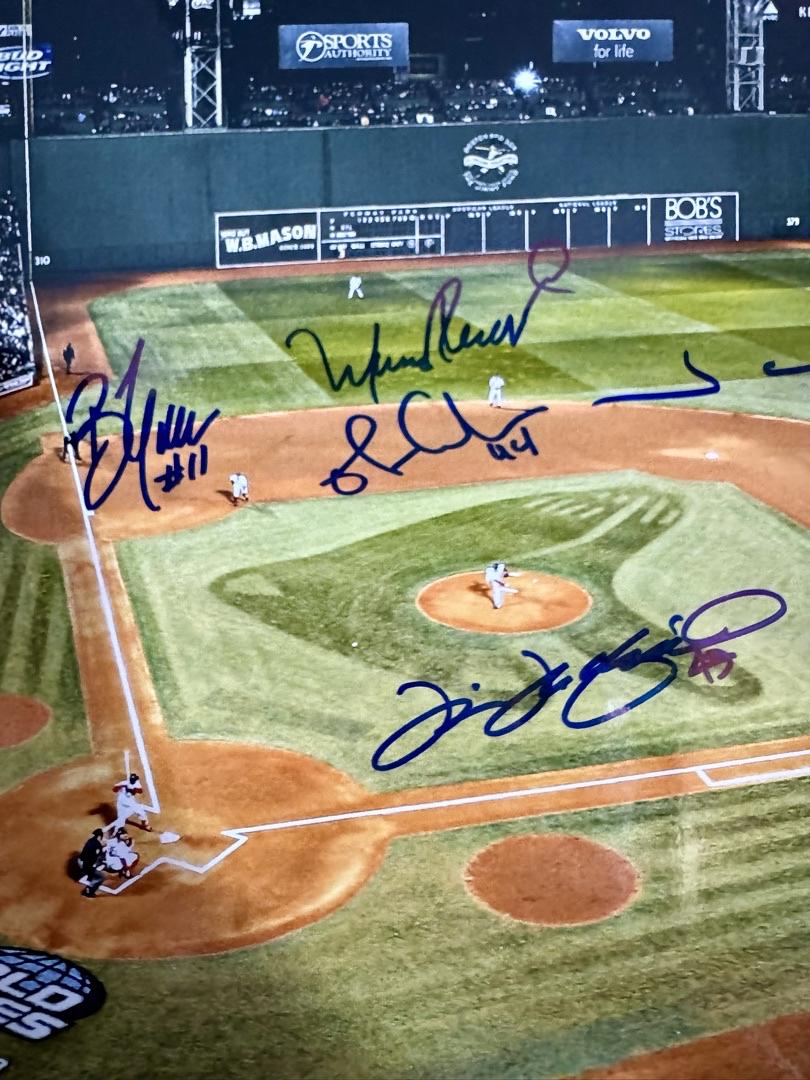 2004 Red Sox 16x20 World Series Signed Photo (starting 9 plus Francona) - SureShot COA