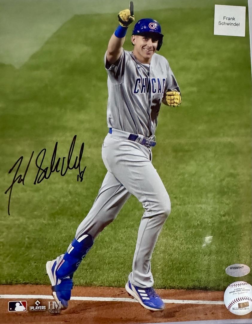 Frank Schwindel Signed 8x10 Photo Chicago Cubs - Schwartz COA