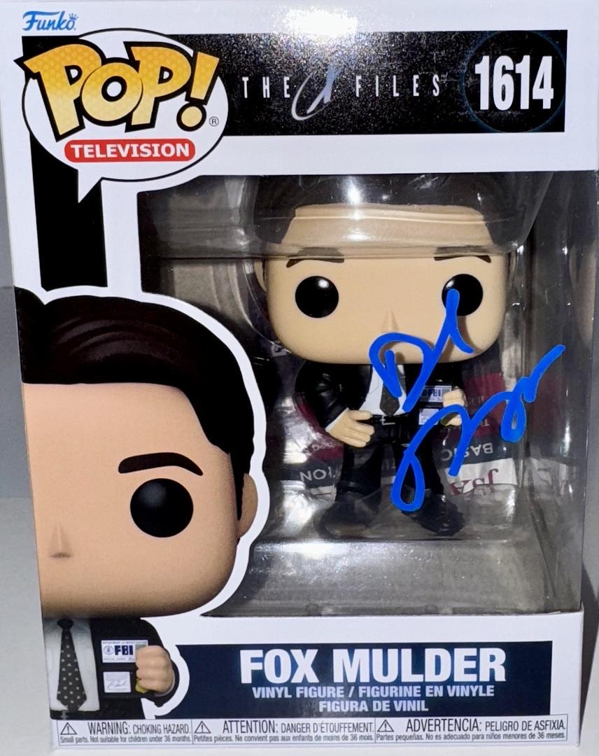 David Duchovny Signed Funko Pop #1614 "Fox Mulder" X-Files (Blue Ink) - JSA COA #02