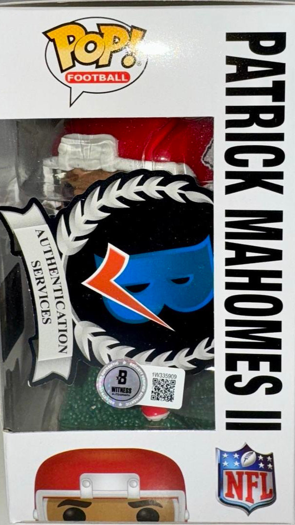 Patrick Mahomes Signed Kansas City Chiefs Funko Pop (White Ink) #148 - PSA Graded Near Mint, Authenticated / Encapsulated - Beckett & PSA COA