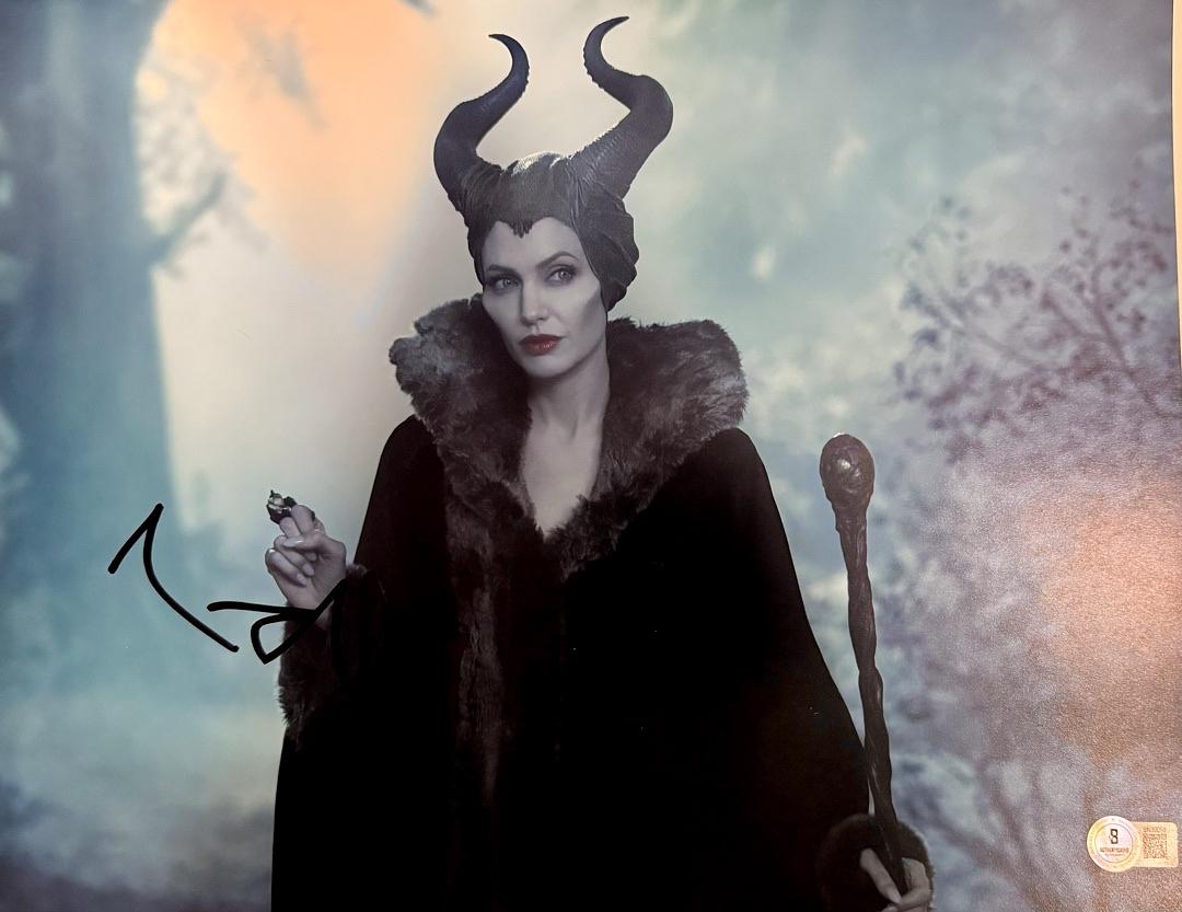Angelina Jolie Signed 11x14 Photo (Maleficent) - Beckett COA