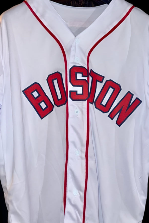 Fred Lynn Signed Custom Red Sox Jersey w/ "75 ROY & 75 MVP Inscription" - Sure Shot COA