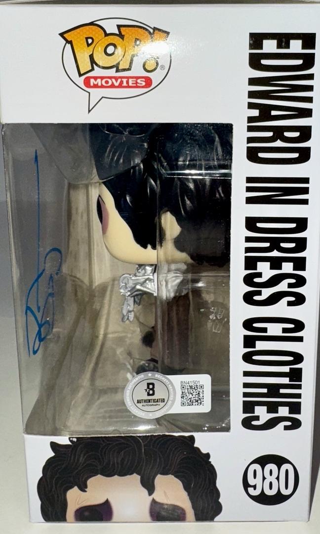 Johnny Depp Signed Funko Pop #980 Edward Scissorhands (Blue Ink) - Beckett COA