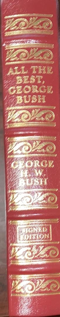 George Bush Autographed Book All the Best Easton Press (Red Binding) - #01
