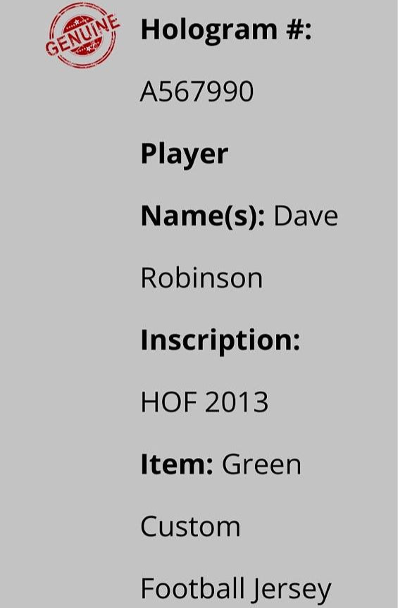 Dave Robinson Signed Custom Packers Jersey w/ HOF Inscription - Schwartz COA