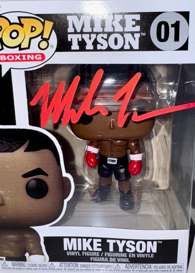 Mike Tyson Signed Funko Pop #01 (Red Ink) - Beckett COA