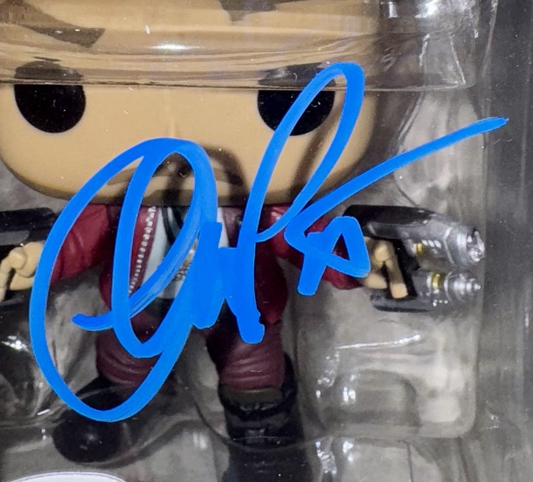 Chris Pratt Signed Funko Pop #198 "Star Lord" GOTG - Beckett COA #01