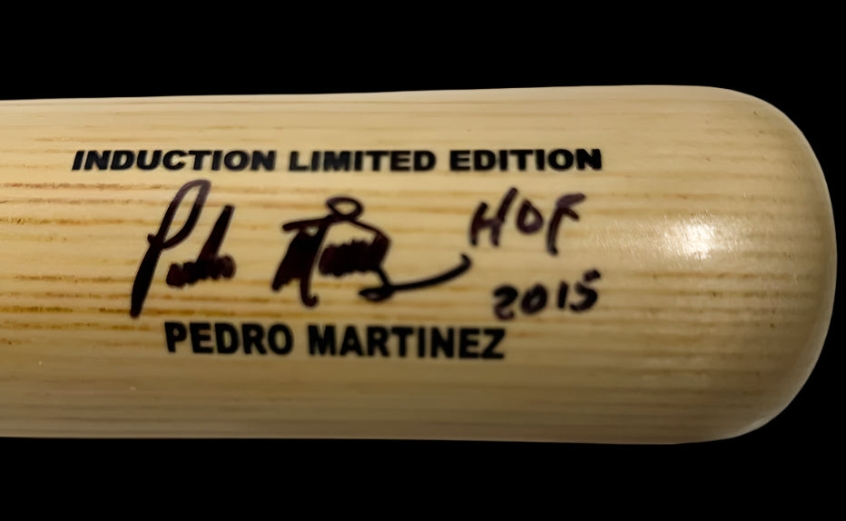 Pedro Martinez Autographed Limited Edition Blonde Canadian Baseball HOF Bat w/ Inscription (01)