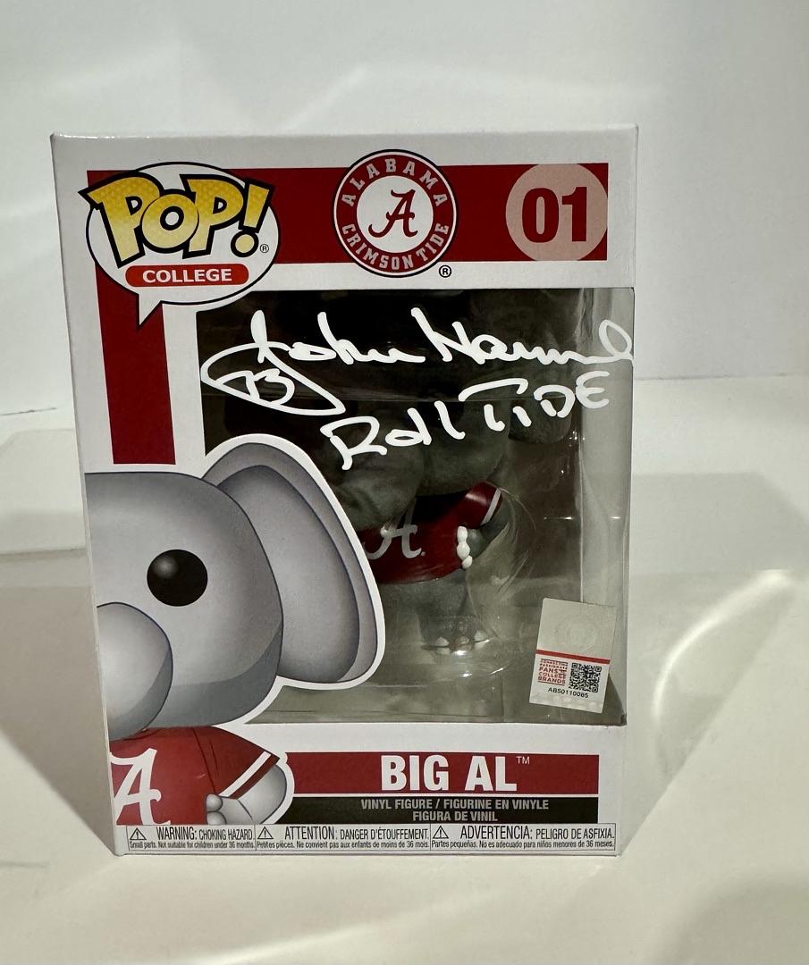 John Hannah Signed Funko Pop #01 "Big Al" (Alabama Crimson Tide) w/Inscription - Schwartz COA