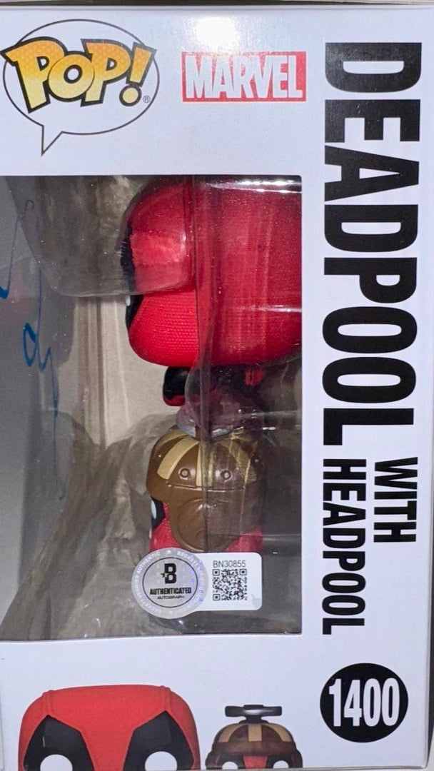 Ryan Reynolds Signed Funko Pop #1400 Deadpool & Wolverine (Blue Ink) - Beckett COA