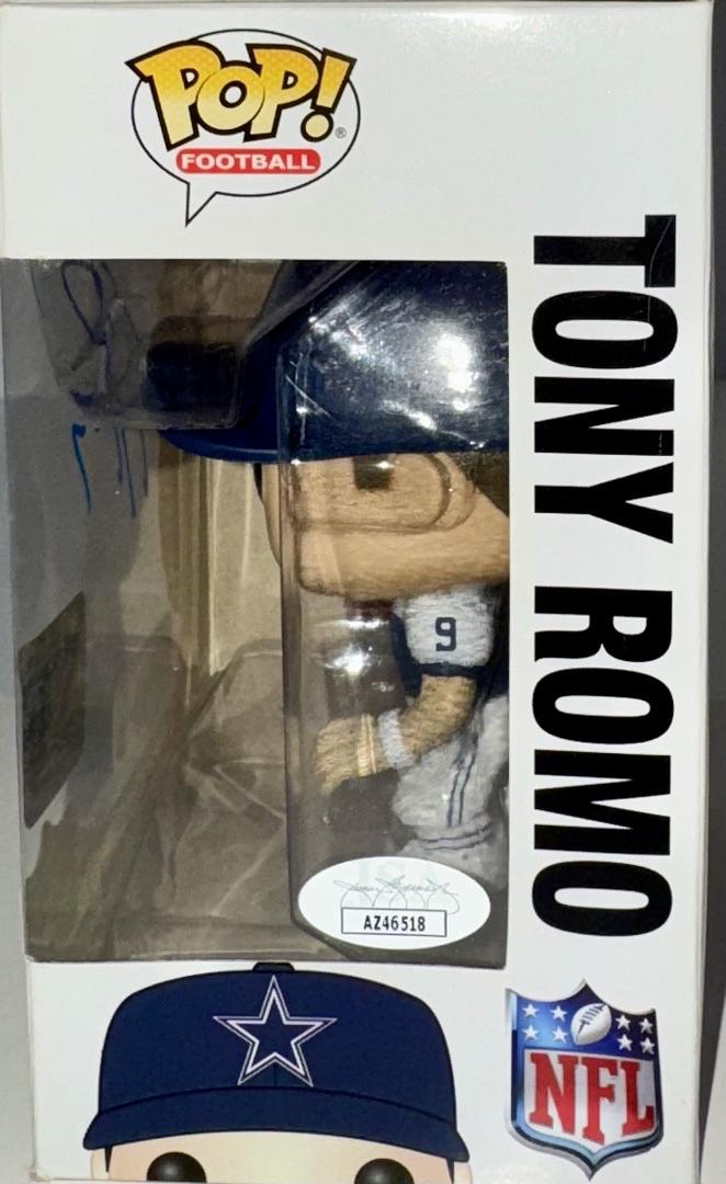 Tony Romo Signed Funko Pop #66 "Tony Romo" Cowboys - Beckett COA