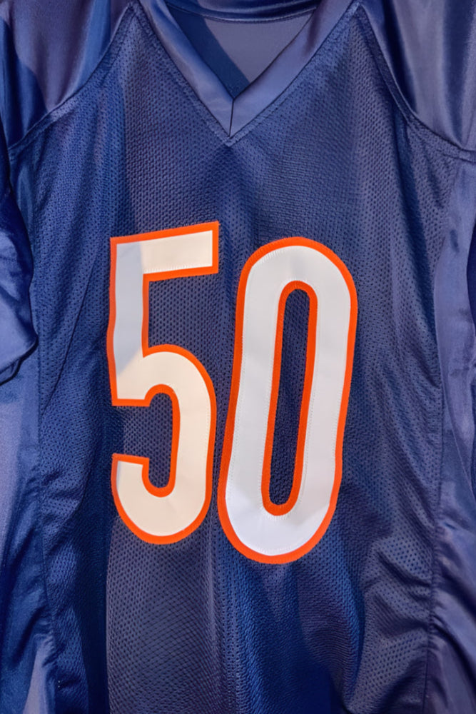 Mike Singletary Signed Custom Bears Jersey w/ HOF Inscription - Schwartz COA #02