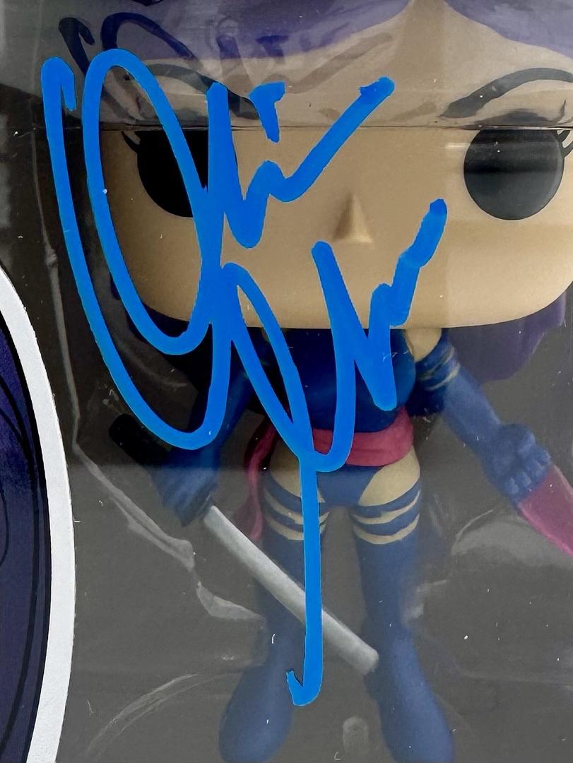 Olivia Munn Signed Funko Pop #180 Psylocke X-Men - Beckett COA #04