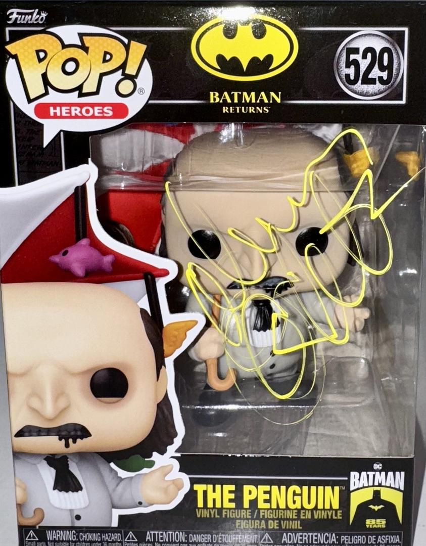 Danny Devito Signed Funko Pop #529 "The Penguin" Batman Returns (Yellow Ink) - Beckett COA #02