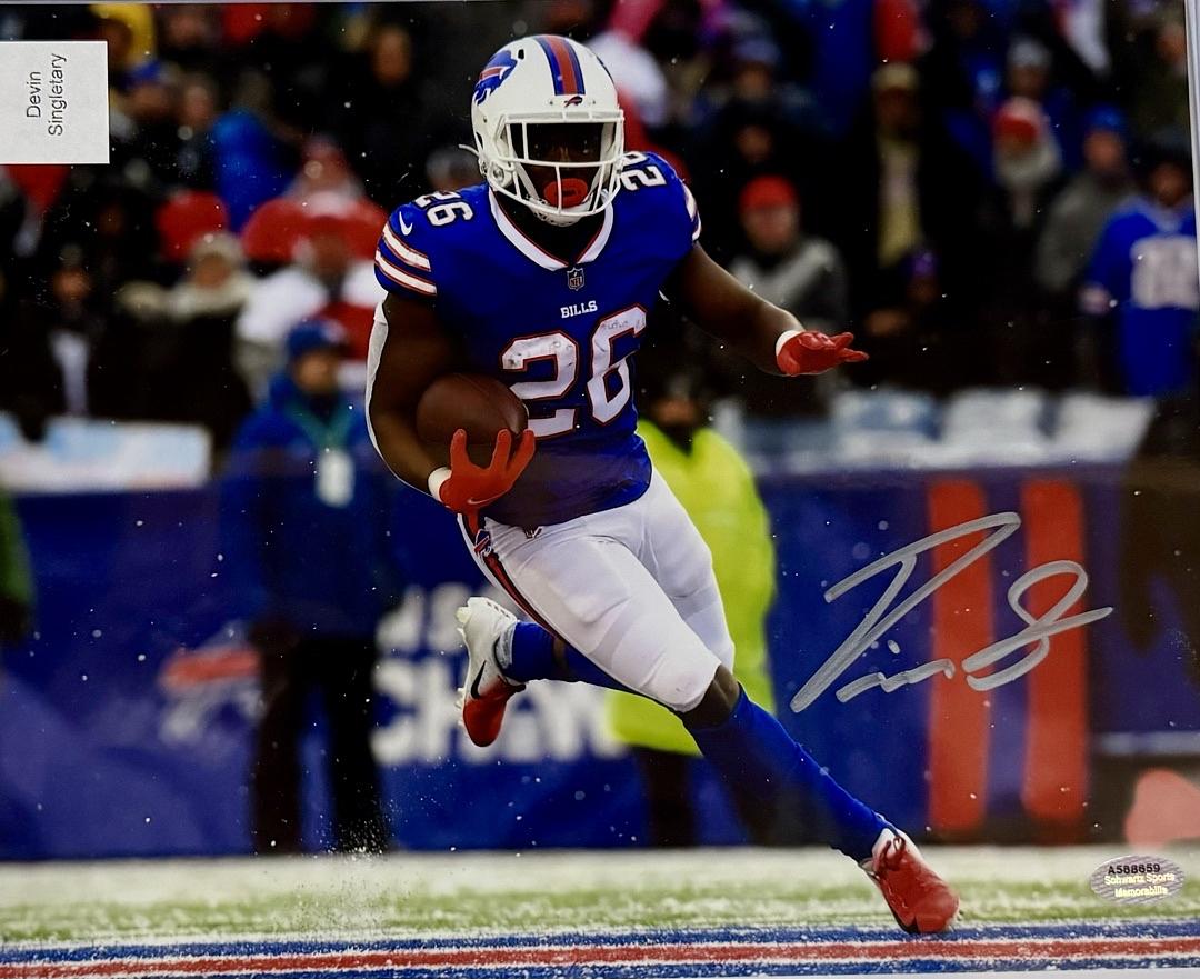 Devin Singletary Signed 8x10 Photo Buffalo Bills - Schwartz COA