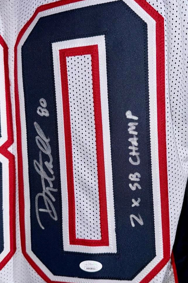 Danny Amendola Signed Custom White Patriots Jersey w/ "2x SB Champs" Inscription - JSA COA