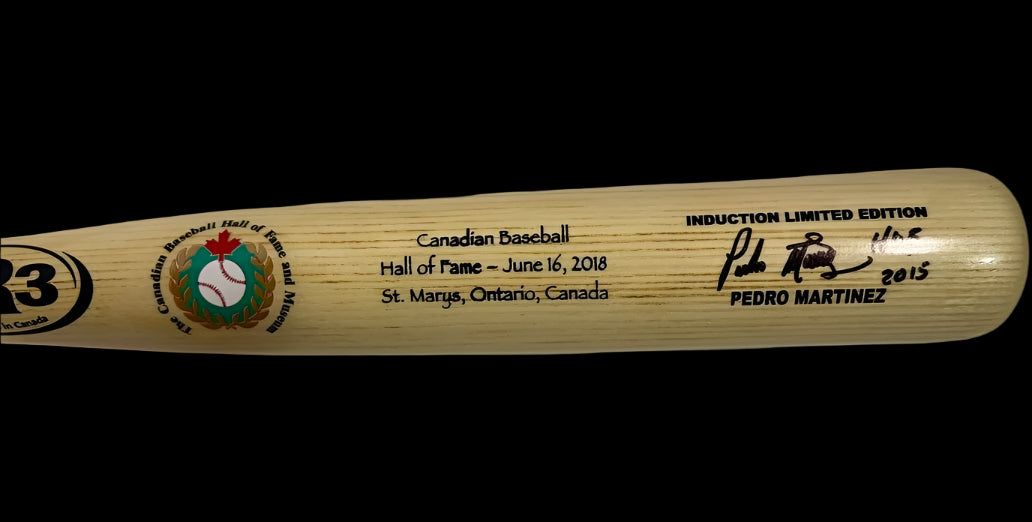 Pedro Martinez Autographed Limited Edition Blonde Canadian Baseball HOF Bat w/ Inscription (01)