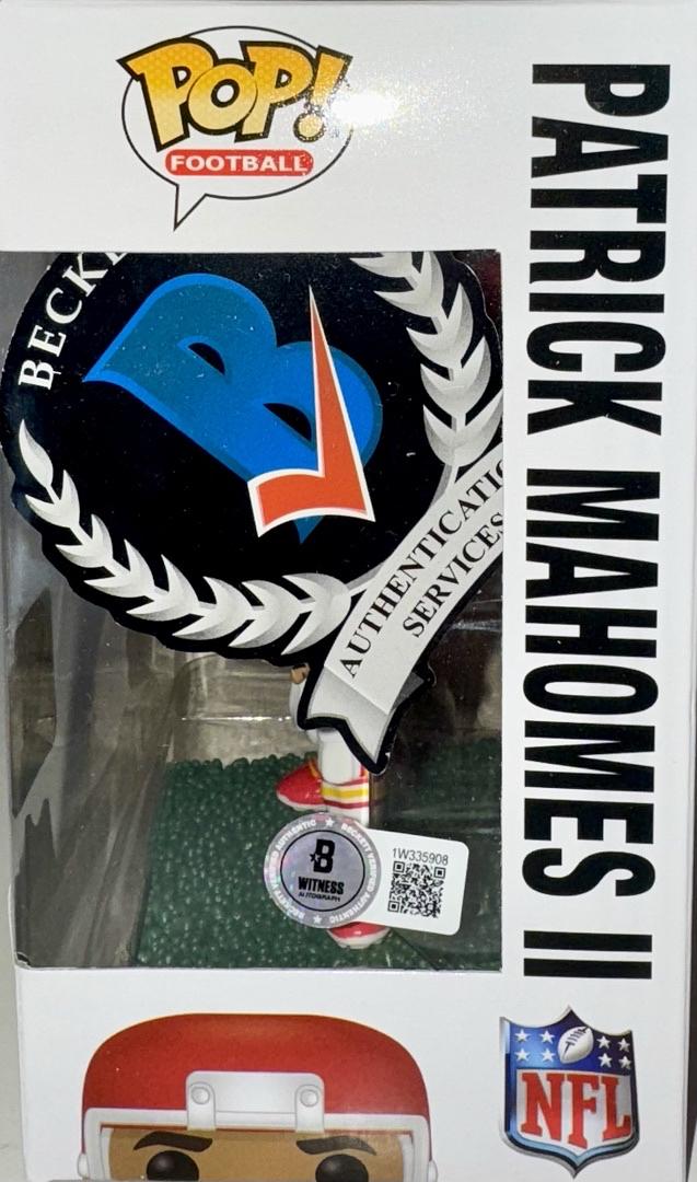 Patrick Mahomes Signed Kansas City Chiefs Funko Pop (White Ink) #148 - PSA Graded Near Mint, Authenticated / Encapsulated - Beckett & PSA COA