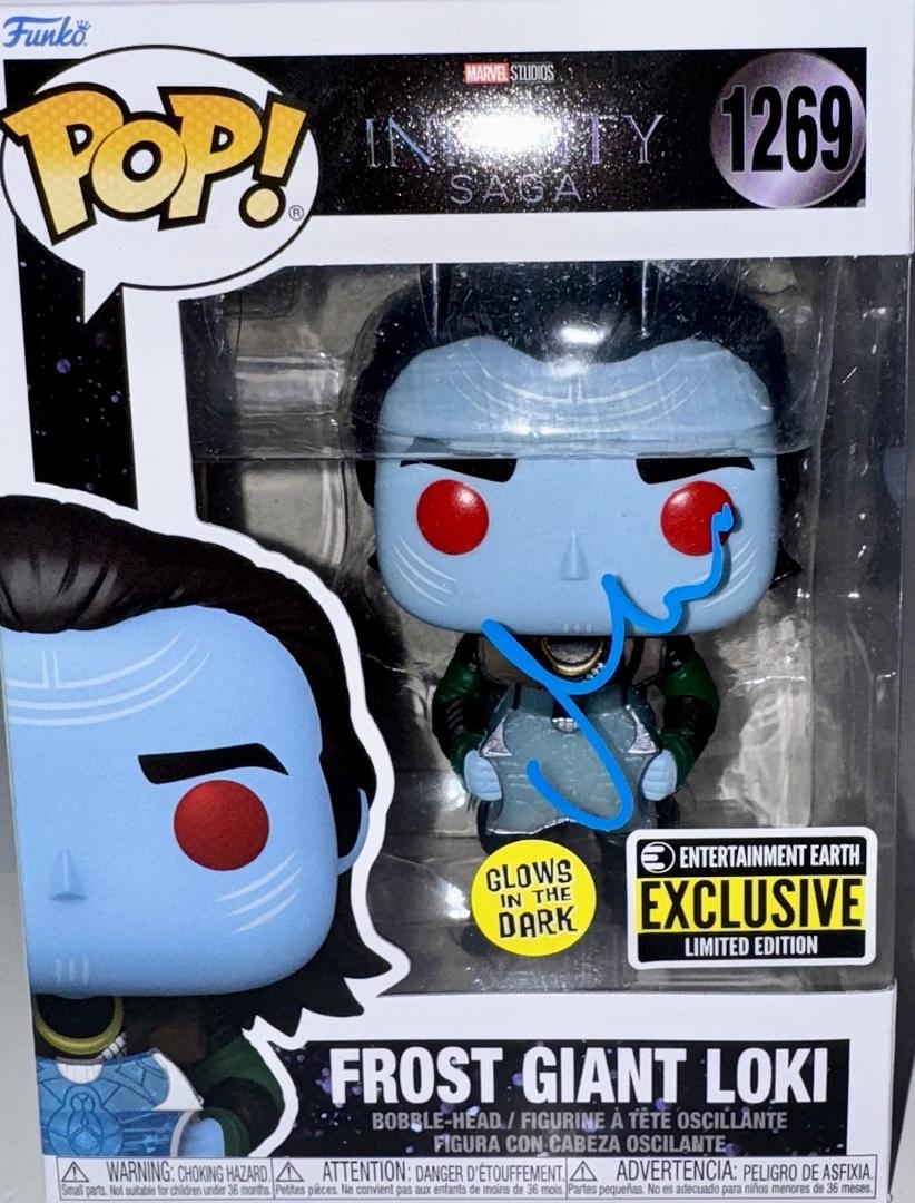 Matt Damon Signed Funko Pop #1269 "Frost Giant Loki" (Infinity Saga) Glow In The Dark - Beckett COA